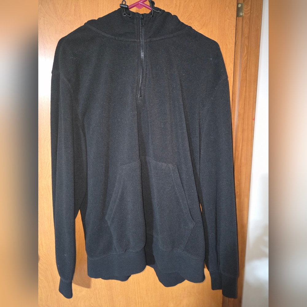 H & M Mens Fleece Quarter Zip Hoodie